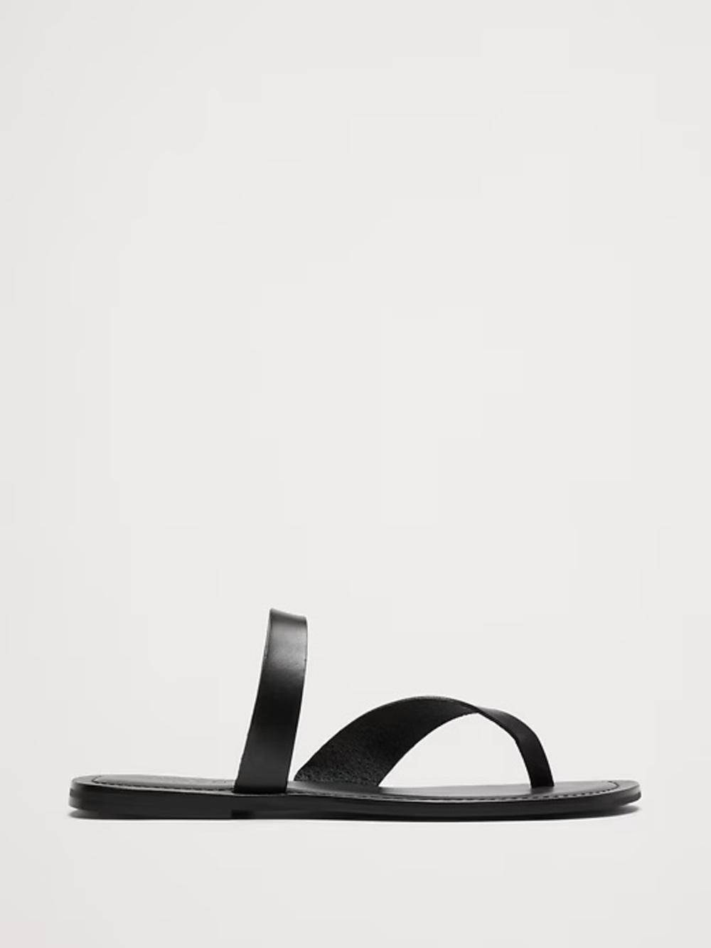 Banana Republic Black Leather Toe-Loop Sandals NWOT